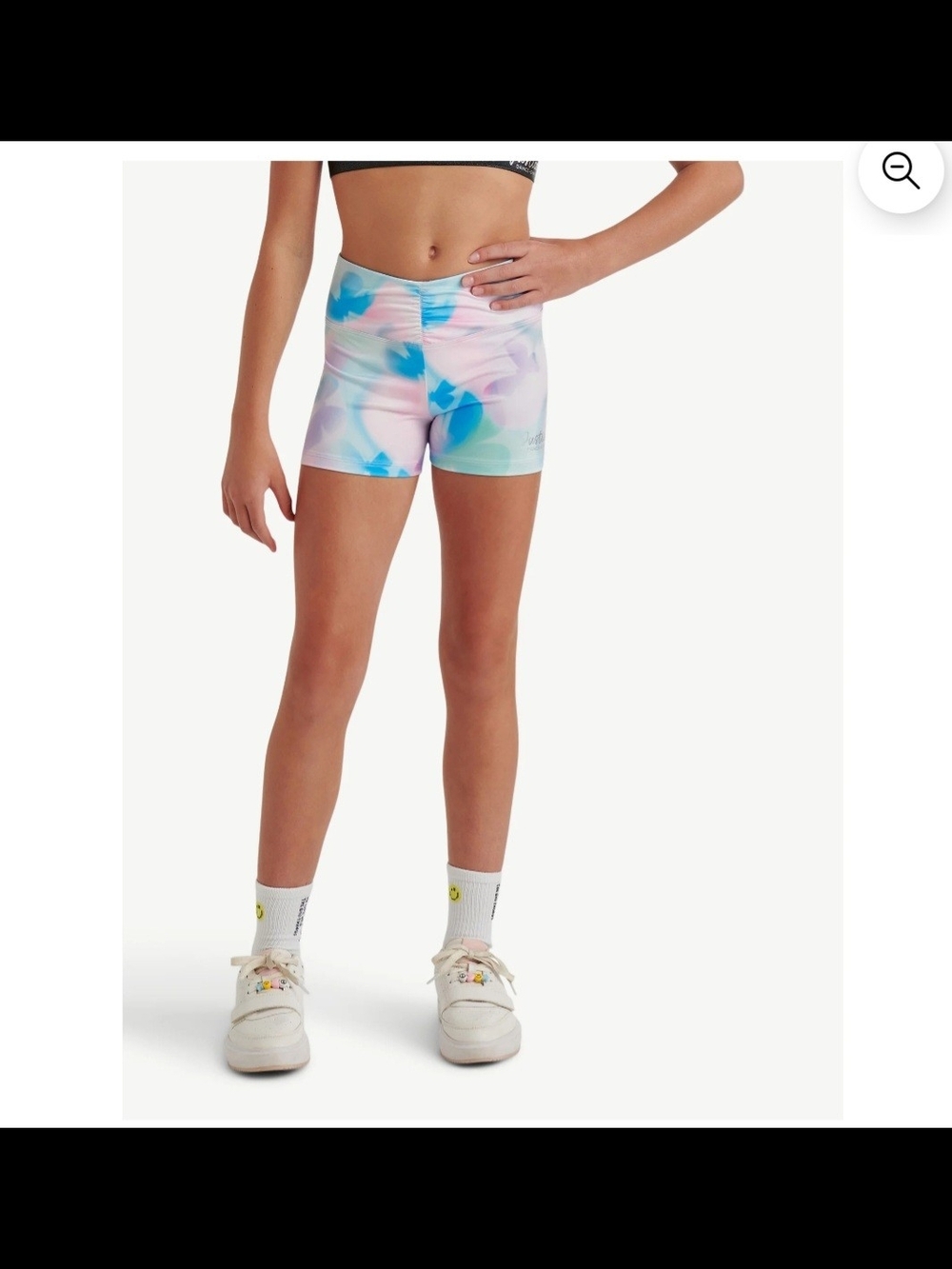NWT Justice Girls Cinch Waistband Shortie Tie Dye Pastel Butterfly Size XL 16-18